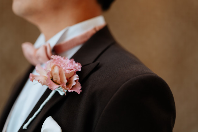 Mさんのブーケ・ブートニアの写真