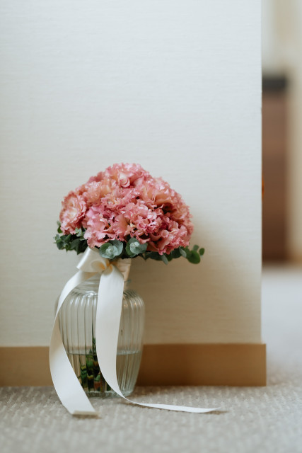 Mさんのブーケ・ブートニアの写真