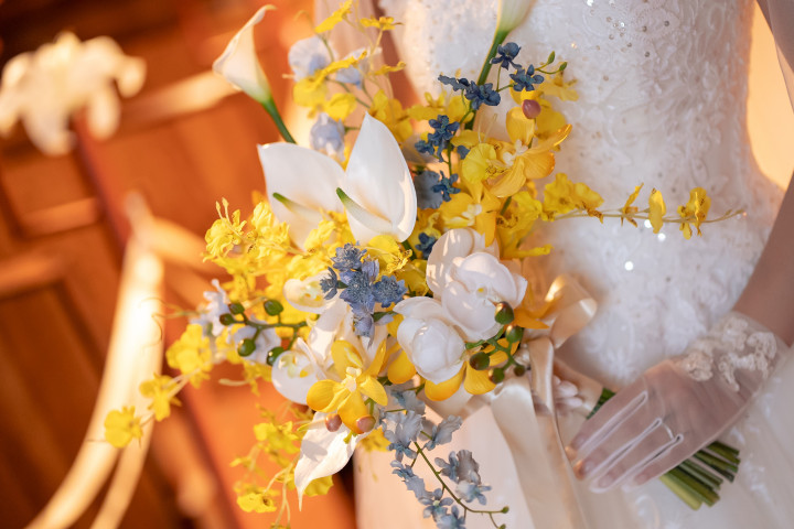 ゆーゆさんのブーケ・ブートニアの写真