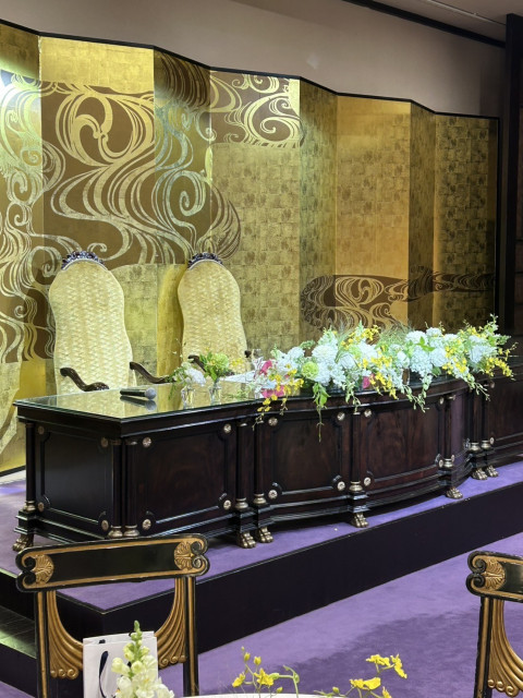 あひるさんの装花の写真