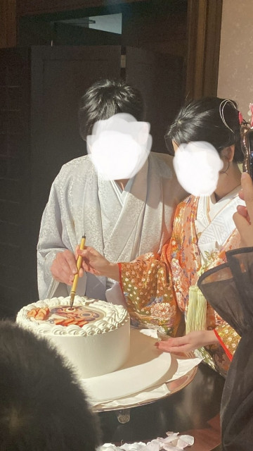 小桃さんのウエディングケーキの写真