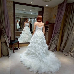 りえぴさんのウエディングドレスの写真