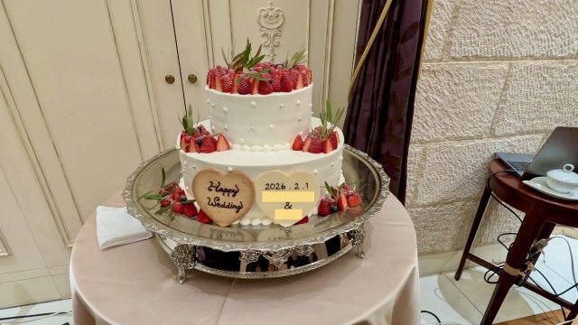 マシュマロさんのウエディングケーキの写真