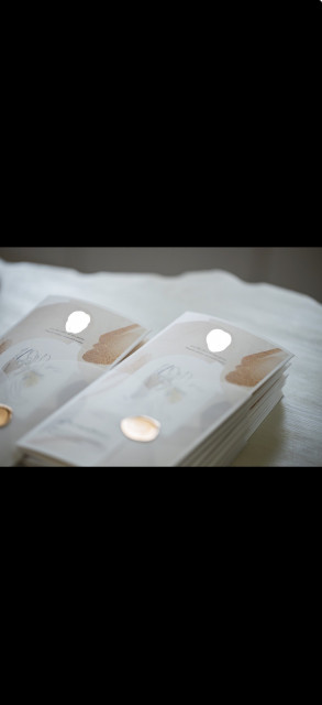 マローンさんの席次表・メニュー表の写真