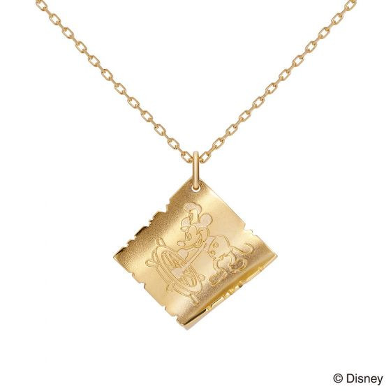 “Mickey Mouse BEYOND IMAGINATION” piece of art Necklace from “Steamboat Willie”(K18イエローゴールド/税込33,000円)