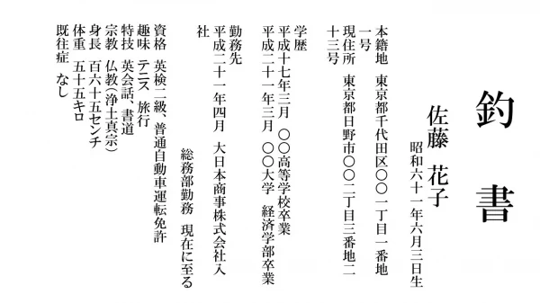 釣書 って何 縁談に欠かせない書き方とマナーを学ぼう