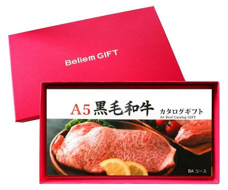 A5黒毛和牛 選べるカタログギフト BAコース【赤】肉贈
価格：10,800円