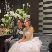 素敵な高砂装花の結婚式の瞬間