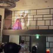 華やかな再入場、色彩の祝福