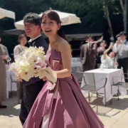 ドレスが映える楽しい入場