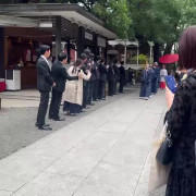 天候に恵まれた素敵な参列の儀