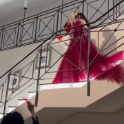 お色直し入場
光る階段でドレスのチュールがすごく綺麗に見えた
キャンドルイリュージョン大好評でした