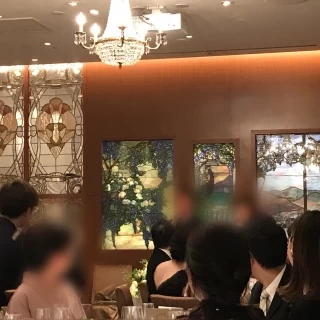 披露宴会場は、内装にこだわっていました