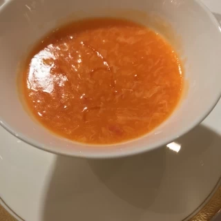 ふかひれスープ。料理は全て美味しかったです。