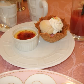 鉄板アイスとプディング