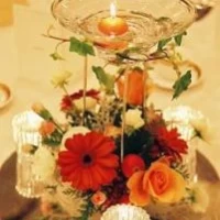 ゲストテーブルの飾花