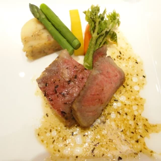 フランベされたお肉