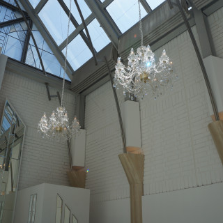 天井はガラス張りで自然光がたっぷりはいります