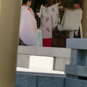 社殿にて挙式。|179643さんの愛知縣護國神社 （愛知県護国神社）の写真(8072)