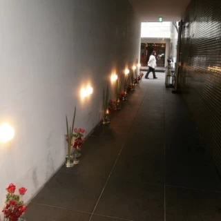 披露宴会場（レストラン）までの通路です。