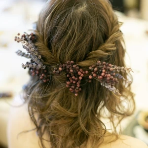 淡いピンクのカラードレスに合わせたヘアセット。|308616さんのPinco Picon（ピンコピコン）の写真(1112246)