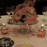 テーブル装花。