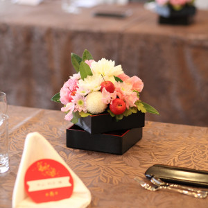 ゲストテーブルの装花|319496さんのザ白梅クラシックガーデンの写真(6583)