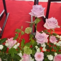 会場のお花はシンプル