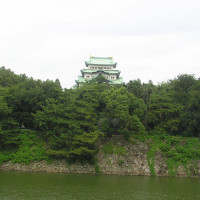 控え室から名古屋城を望む