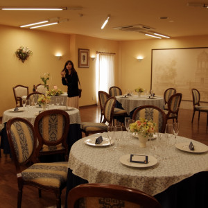 披露宴室です。飾りつけ状態です。|323675さんのウェディングチャペル アンジェラの写真(7966)