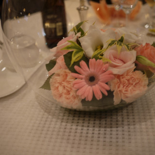 各テーブルの装花