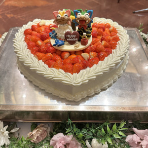 ウエディングケーキでマジパンはオーダーです!|331478さんの藻岩シャローム教会の写真(2570962)