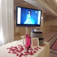 披露宴会場外の受付スペースもこの可愛さ！
