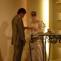 指輪の交換　緊張しました　リハーサルがあってよかった