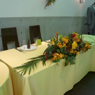 新郎新婦席の装花