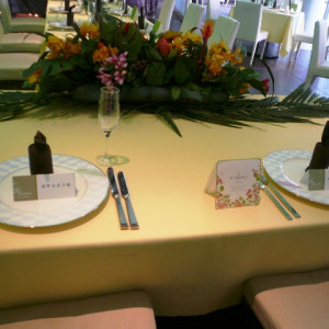 新郎新婦席のテーブル|342138さんのCALM SIDE NARA(カームサイド奈良)の写真(82735)