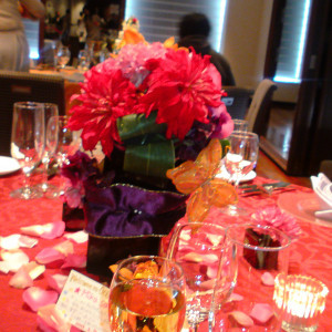 テーブル装花です|344684さんのOcean Casita（オーシャン カシータ）の写真(126990)