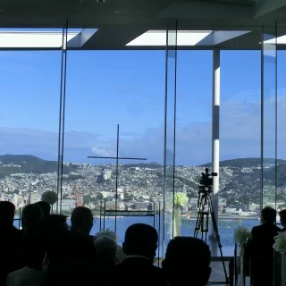 会場の正面の景色がいいです!!