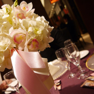 テーブル装花|354578さんのPARK WESTON HOTEL&WEDDING（パークウエストン ホテル&ウエディング）の写真(165932)
