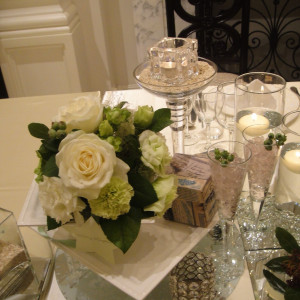 夏に参加した試食会のテーブル装花|356181さんのガーデンクラブ迎賓館(四日市)（ウエディング取扱終了）の写真(51412)