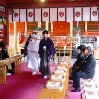 挙式会場です。道後いさにわ神社。