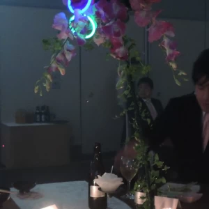 キャンドルサービスの時の装花|356821さんの作東バレンタインホテルの写真(55048)