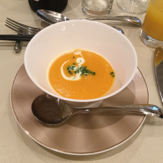 かぼちゃスープがまろやかでとても美味しかったです