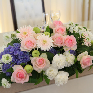 メインテーブルの装花|358685さんのアルシオーネ・コート佐野の写真(60106)