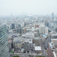 披露宴会場からの風景。夜は夜景になります。