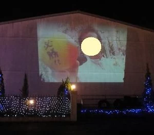 向かいの建物に映像を写す演出|360374さんのアルカーサル迎賓館の写真(102032)