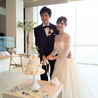 ウェディングケーキ可愛くていっぱい写真撮りました！