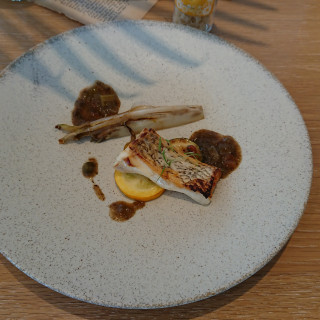糸島フレンチの魚料理です。