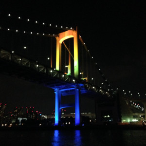 船から見える夜景。橋の真下を通ります。|360639さんのザ・クルーズクラブ東京の写真(67440)