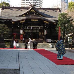 下見の際、結婚式が行われていました。|360827さんの新宿十二社熊野神社の写真(113194)